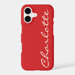 Personalised Name in Script Typography Modern Red