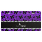 Personalised name indigo purple glitter butterfly