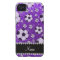 Personalised name indigo purple glitter soccer