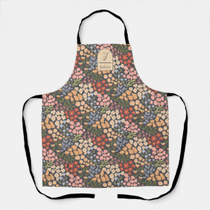 Personalised Name & Initial Floral Apron