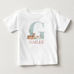 Personalised Name Initial Letter G Baby T-Shirt
