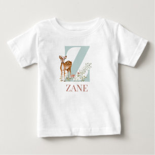 Personalised Name Initial Letter Z Baby T-Shirt