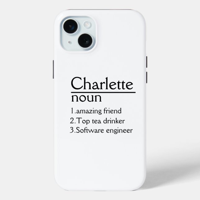 Personalised Name  iPhone 15 Plus Case (Back)