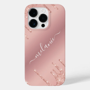 Personalised Name iPhone Case Rose Blush Glitter