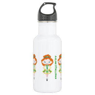 Personalised name irish dancing troupe red hair 532 ml water bottle