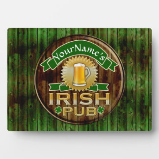 Personalised Name Irish Pub Sign St. Patrick's Day Plaque