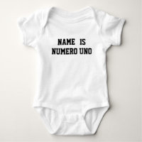 Personalised Name Is Numero Uno