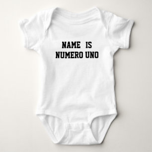 Personalised Name Is Numero Uno Baby Bodysuit
