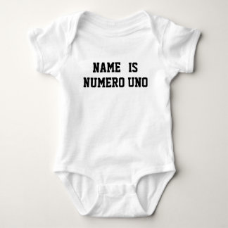 Personalised Name Is Numero Uno Baby Bodysuit