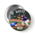 Personalised Name & Jersey Number Baseball Photo