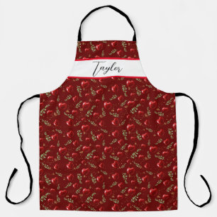 Personalised Name Just Cherries Pattern Apron