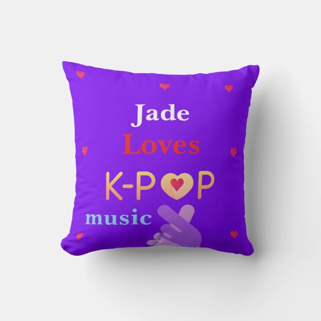  Personalised name K-pop Cushion (Front)