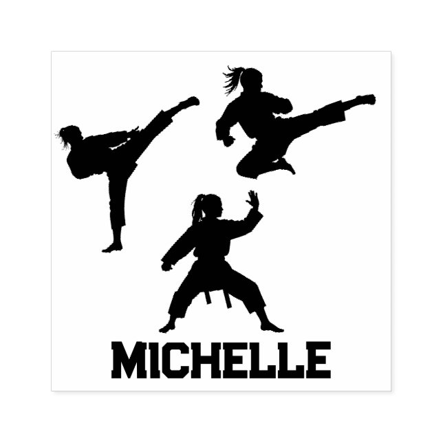 Personalised Name Karate / Taekwondo / judo     Rubber Stamp (Imprint)