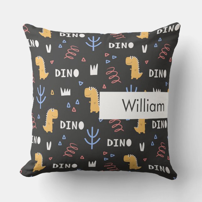 Personalised Name Kids Cute Pattern Cushion (Front)