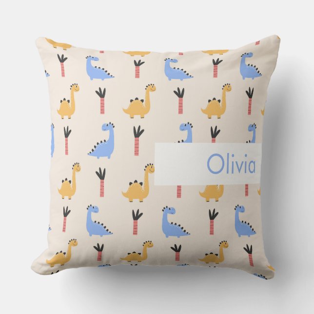 Personalised Name Kids Cute Pattern Cushion (Front)