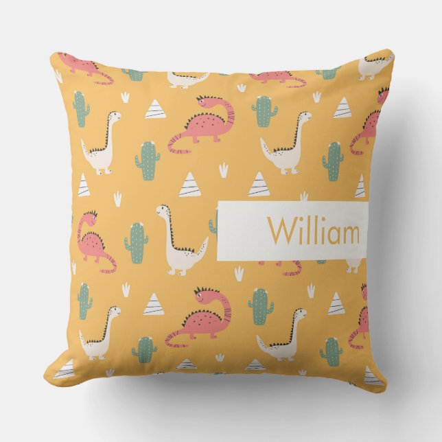 Personalised Name Kids Cute Pattern Cushion (Front)