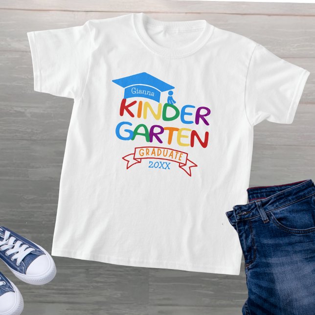 Personalised Name Kindergarten Graduation Child's T-Shirt (Creator Uploaded)