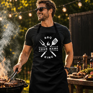 Personalised Name King Of The BBQ Dad Apron
