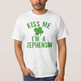 Personalised Name Kiss Me Vintage St Patrick's Day T-Shirt