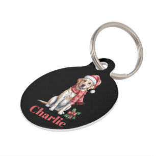 Personalised Name Labrador Retriever Christmas Pet Tag