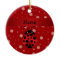 Personalised name ladybug red snowflakes