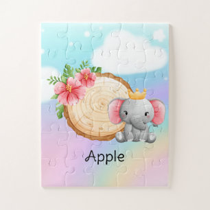 Personalised name large size Elephant puzzle