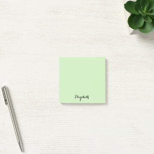 Personalised Name Light Green Home Office Business Post-it Notes
