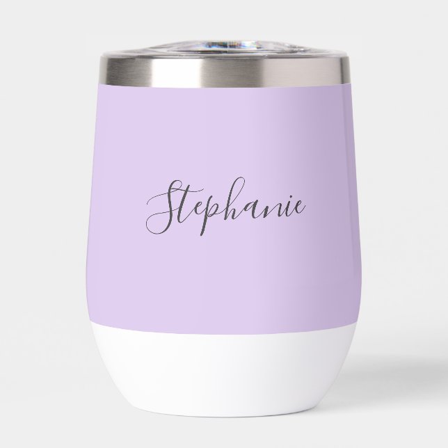 Personalised name Lilac Purple Script Monogram (Front)