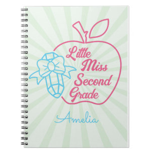 Personalised Name Little Miss Second Grade Notebook