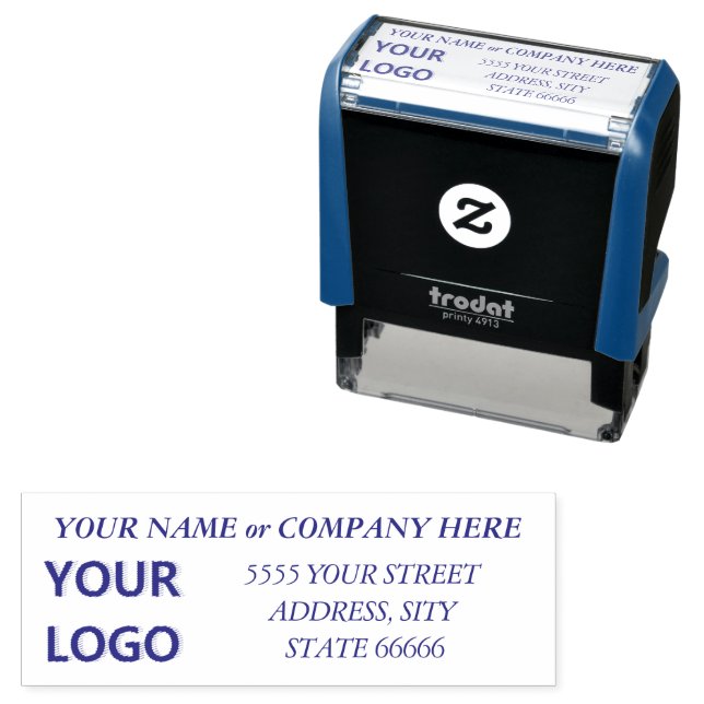Personalised Name Logo Address Self-inking Stamp (In Situ)