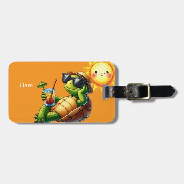 Personalised name luggage tag (Front Horizontal)