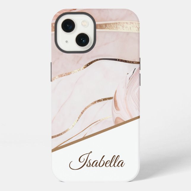 Personalised Name |  Luxe Marble iPhone Case (Back)
