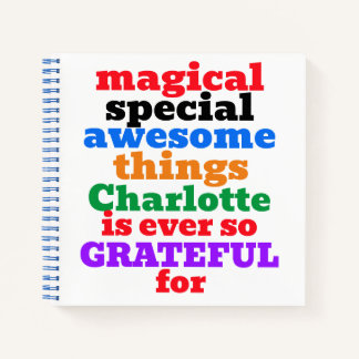 Personalised Name Magical Gratitude Notebook
