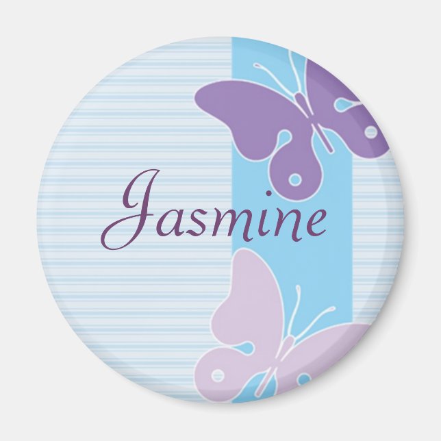 Personalised Name Magnet - Butterflies (Front)