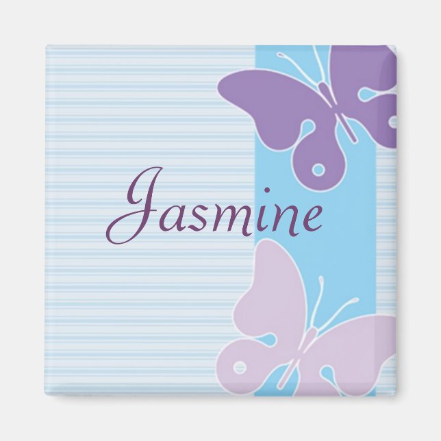 Personalised Name Magnet - Butterflies (Front)