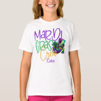 Personalised Name Mardi Gras Crew  T-Shirt