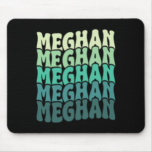 Personalised Name Meghan I Love Meghan Groovy 80's Mouse Mat