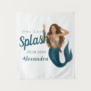 Personalised Name Mermaid Bachelorette Tapestry