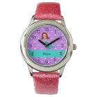 Personalised name mermaid purple pearls