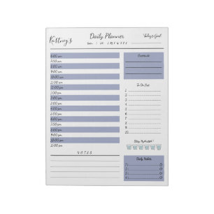 Personalised Name minimal daily planner Notepad