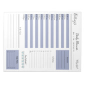 Personalised Name minimal daily planner Notepad (Front)