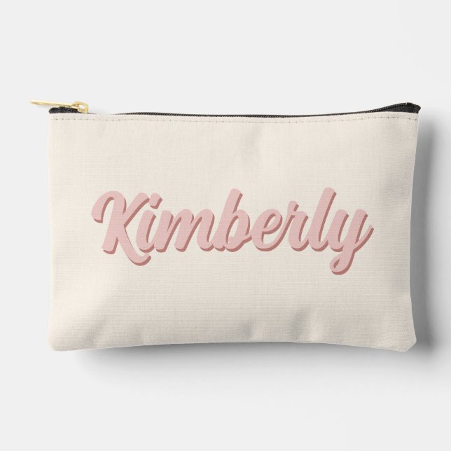 Personalised Name Modern and Elegant Accessory Pouch (Front)