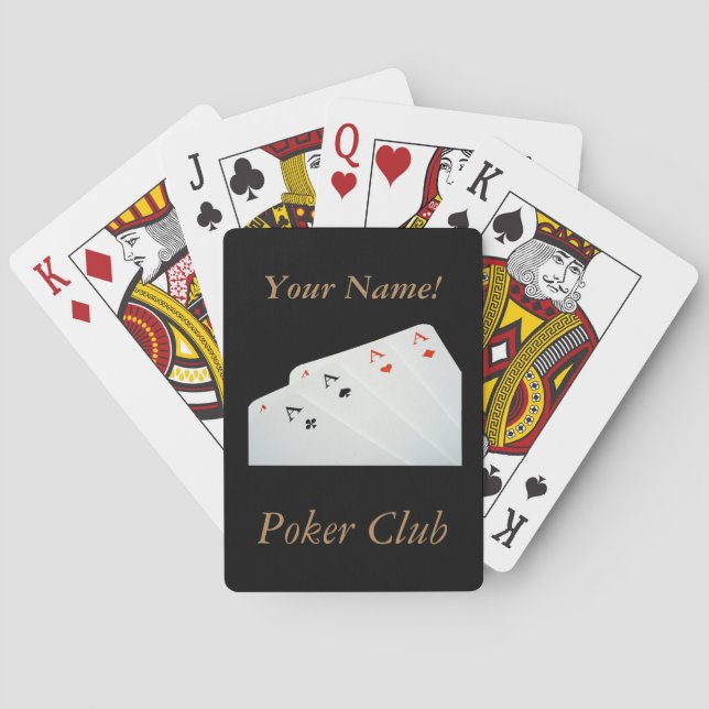 Personalised Name Modern Bridge Custom Poker Playing Cards (Back)