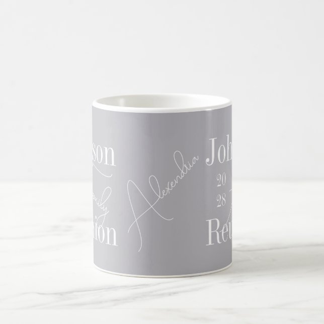 Personalised Name Modern Family Reunion Keepsake Coffee Mug (Center)