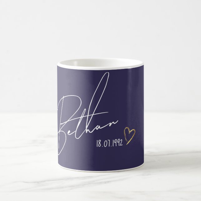  Personalised Name Modern Gift Coffee Mug (Center)