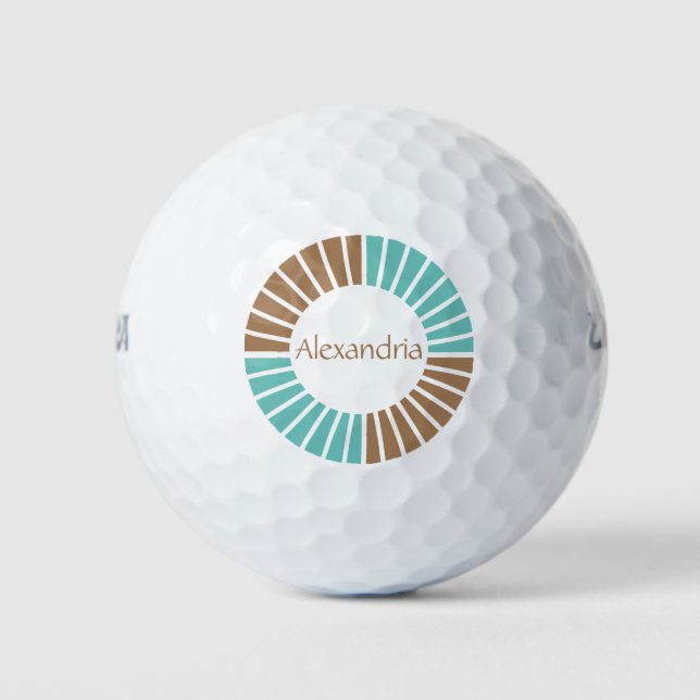 Personalised Name Modern Golf Balls (Front)