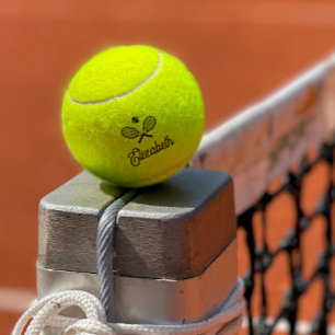 Personalised Name Modern Handwriting Tennis Balls