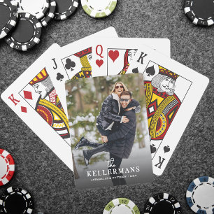 Personalised Name Modern Photo Playing Cards