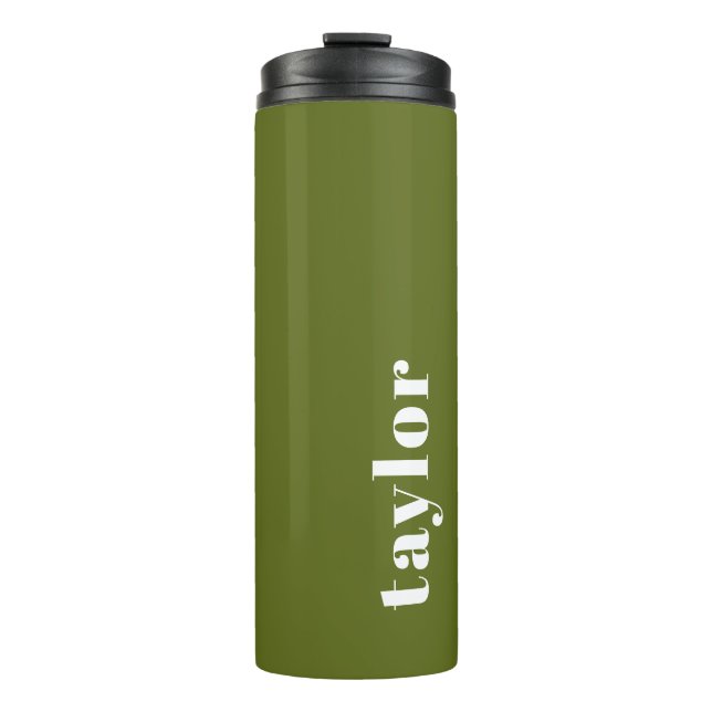 Personalised Name Modern Simple And Trendy Thermal Tumbler (Front)