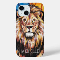 Personalised Name Modern Watercolor lion